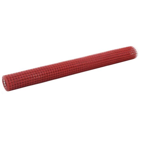 vidaXL Drahtzaun Stahl mit PVC-Beschichtung 25x1,5 m Rot, 143679