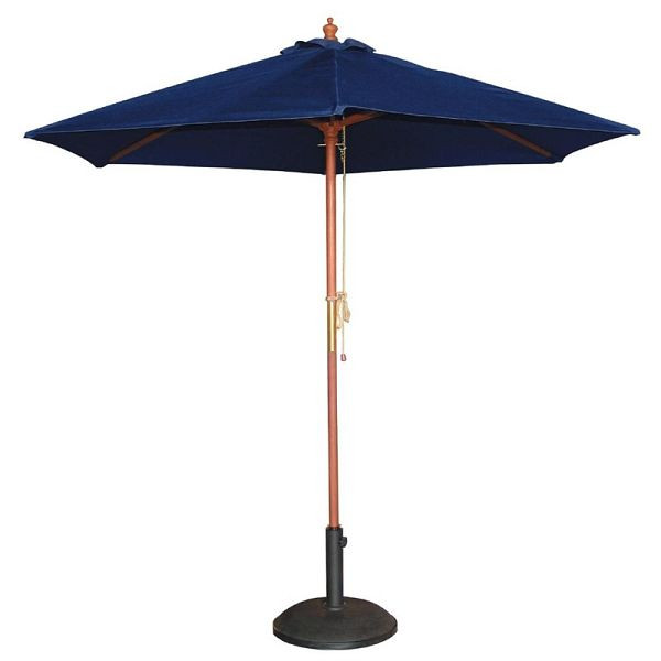Bolero runder Sonnenschirm dunkelblau 2,5m, Durchmesser 3 m, Flaschenzugsystem, GG496