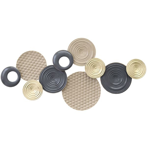 HOMCOM Wanddekoration, 3D-Design, Metallrahmen, vielseitig einsetzbar, Mehrfarbig, 83C-168V00KK