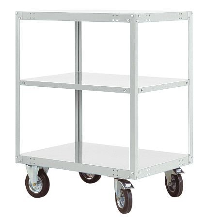 Manuflex Etagenwagen TRANSOMOBIL, mit 500 kg Tragkraft, HxBxT: 1295 x 1200 x 600 mm, lichtgrau, TT4043.7035