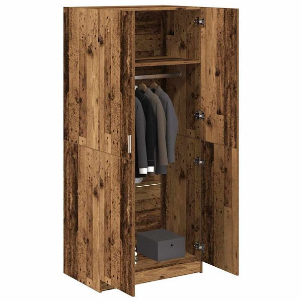 vidaXL Kleiderschrank Altholz-Optik 80x52x180 cm Holzwerkstoff, 855882