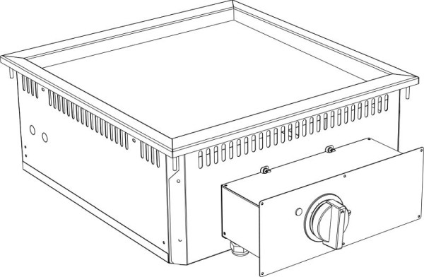 KBS Elektro Grillplatte Grillfläche glatt verchromt Drop In 700 Breite 600mm, 10412505