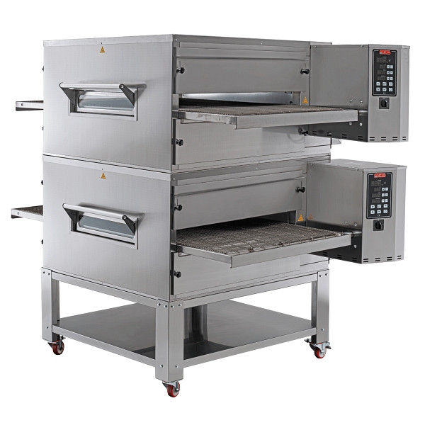 SGS Gastro Elektro Doppel Durchlaufofen inkl. Untergestell, Tunnelofen, 1,40 m² Backfläche, POKD70E