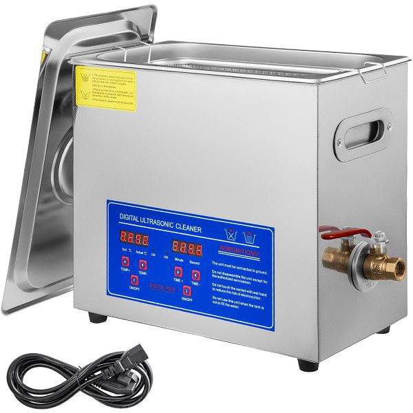 VEVOR Ultraschallreiniger JPS-30A, 6 L, Edelstahl mit Digitaler Anzeige, JPS-30ACSBQXJ0001V2