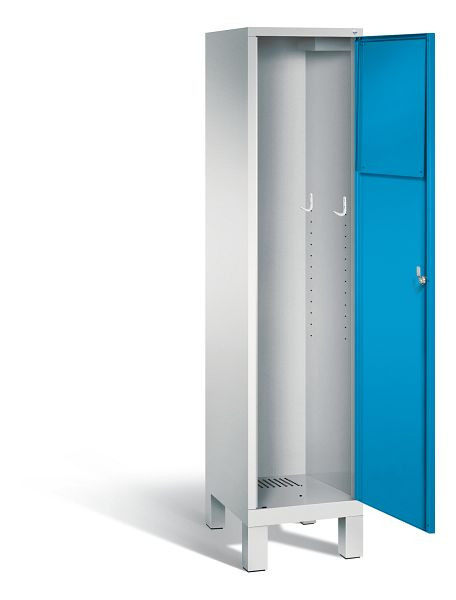 C+P Wäsche-Sammelschrank Evolo, H1850xB420xT500mm, Farbe: Lichtgrau / Lichtblau, 48070-210 S10067