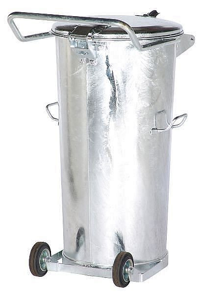 Renner System-Mülleimer 110 L, fahrbar, Ø (oben) ca. 476 mm, Ø (unten) ca. 385 mm, feuerverzinkt, 2035-01