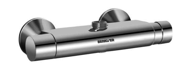 Benkiser Brause Thermostat-Selbstschluss Mischer (DN15) Aufputz, mit stufenloser Laufzeiteinstellung von 10 - 40 Sek, 1931234