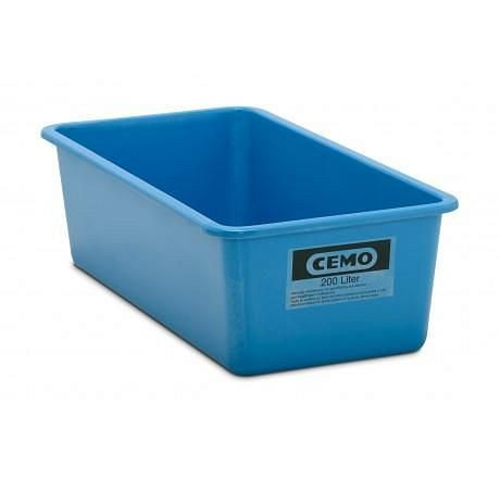 Cemo Rechteckbehälter 200l flach, blau, Maße: 122 x 62 x 37 cm, 7568, 4052886098745