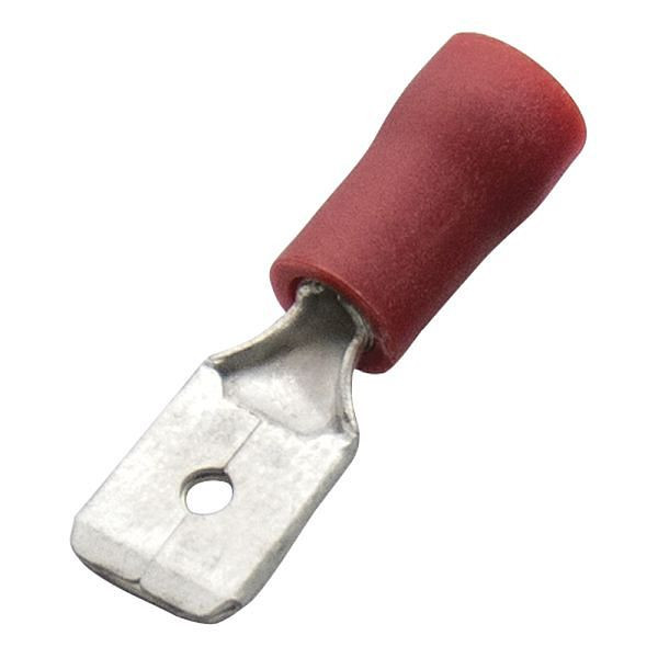 Haupa Flachstecker rot isoliert 0,5-1,0 mm²/2,8x0,5, PVC-isoliert, VE: 100 Stück, 260510