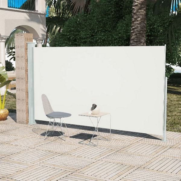 vidaXL Seitenmarkise Ausziehbar 160x300 cm Creme, 317881
