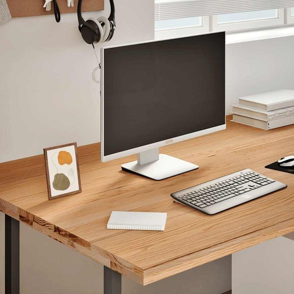 vidaXL Schreibtischplatte Hellbraun 280x90x4 cm Massivholz Eiche, 3282879