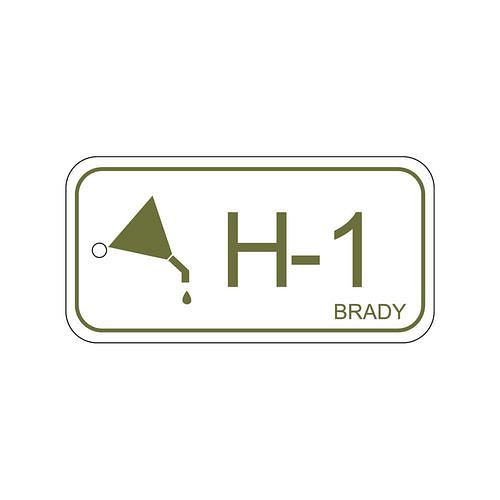 Brady Anhänger für Energiequellen, Hydraulik, Beschriftung H-1, VE: 25 Stück, 311915