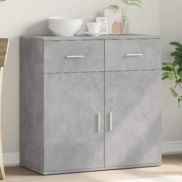 vidaXL Sideboard Betongrau 79x38x80 cm Holzwerkstoff, 840523
