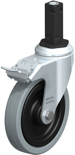 Blickle LKRA-VPA 125K-11-FI-EV13 Apparate-Lenkrolle mit Expander & Feststeller, Vollgummi, Grau, 848295