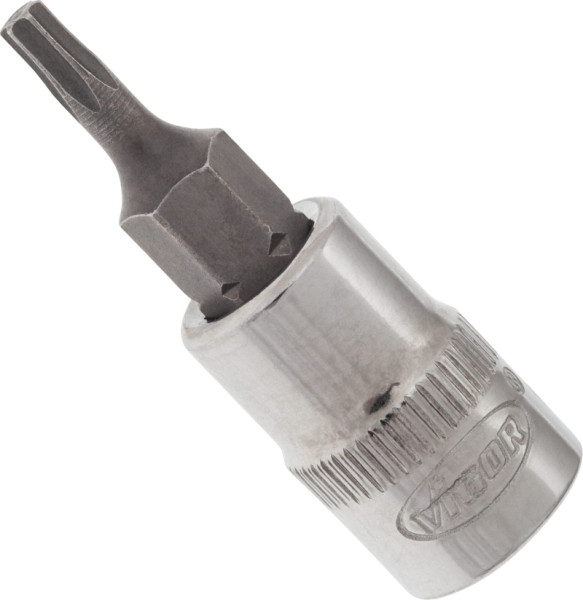 VIGOR TORX Schraubendreher-Einsatz, Vierkant hohl 6,3 mm (1/4 Zoll), Innen TORX Profil, T10, V2442N