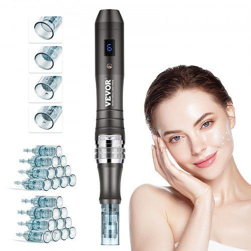 VEVOR Professionelles Mikronadelstift Derma-Stift 6 Gang mit 20 Nadeln 0-2,5mm, NMWZKZKZKZKZ2A88DV2