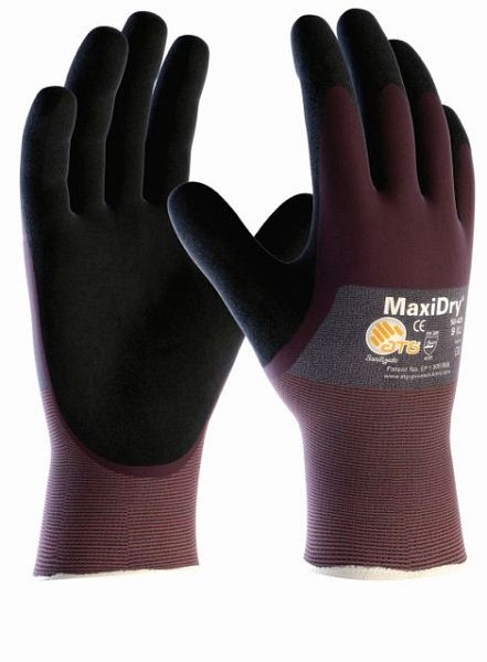 ATG Nitril-Handschuhe "MaxiDry" ¾ beschichtet Größe: 9, VE: 12 Paar, 2372-9
