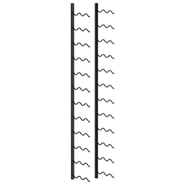 vidaXL Wand-Weinregal für 24 Flaschen Schwarz Eisen, 289557