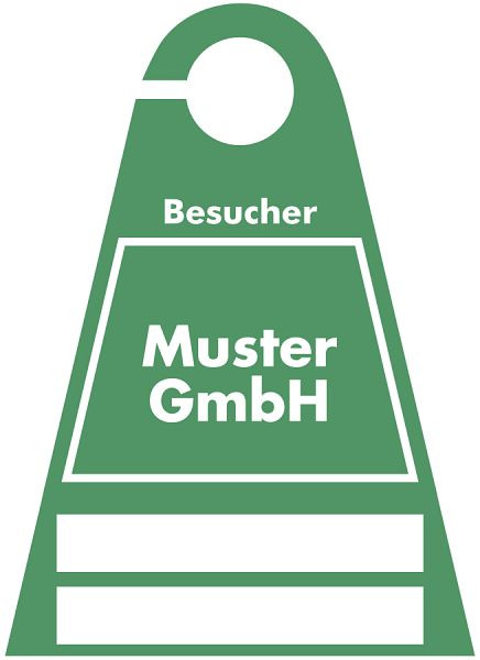 Moedel Besucherausweis mit weißem Firmeneindruck, Kunststoff transparent, 120x165 mm, VE: 50 Stück, 57042