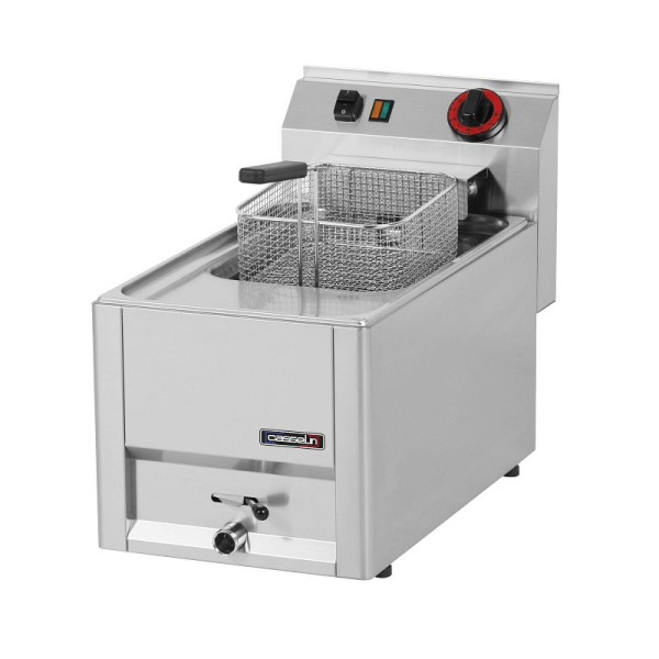 Casselin Elektrische Fritteuse zum Aufstellen mit Ablassventil 8 L 33 - Linie 600, C6FEV833