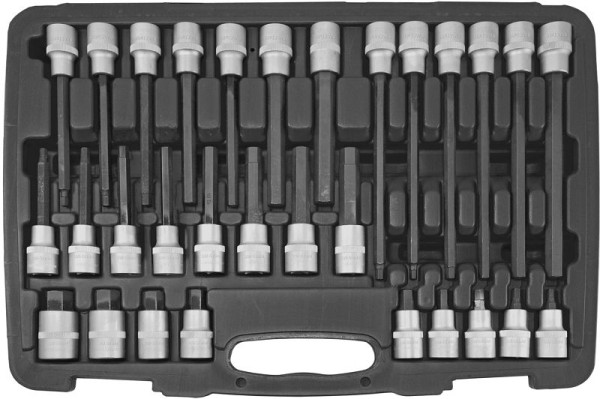 SW-Stahl Schraubendreheinsätze, 1/2", Innensechskant, 5-19 mm, 30-teilig, 04923L