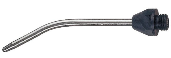 ELMAG Verlängerungsdüse, gebogen (Stahl, vernickelt), Bohrung 2,3 mm, 110mm, AG M12x1,25, für Ausblaspistolen, 32512
