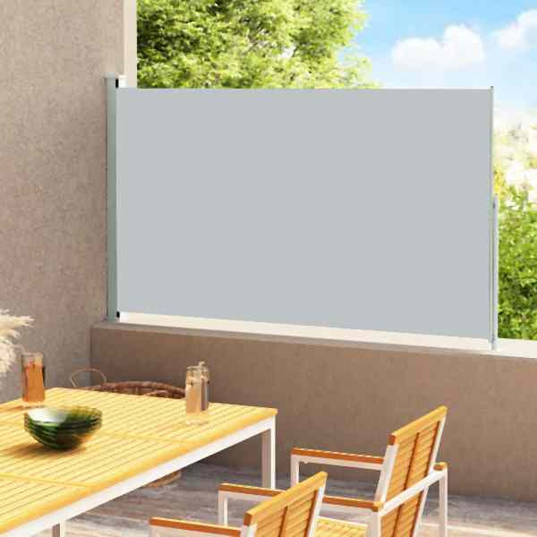 vidaXL Seitenmarkise Ausziehbar 180x300 cm Grau, 313401