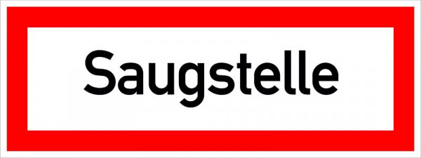 SafetyMarking Hinweisschild für die Feuerwehr, Saugstelle, BxH 29,7x10,5 cm, Aluminium, 11.2582