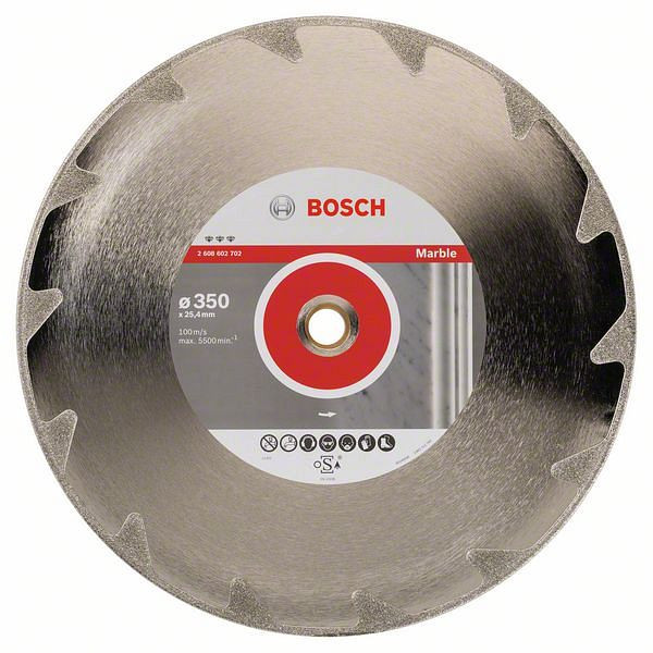 Bosch Diamanttrennscheibe Best for Marble 350 x 25,40 x 2,6 x 5 mm, 2608602702