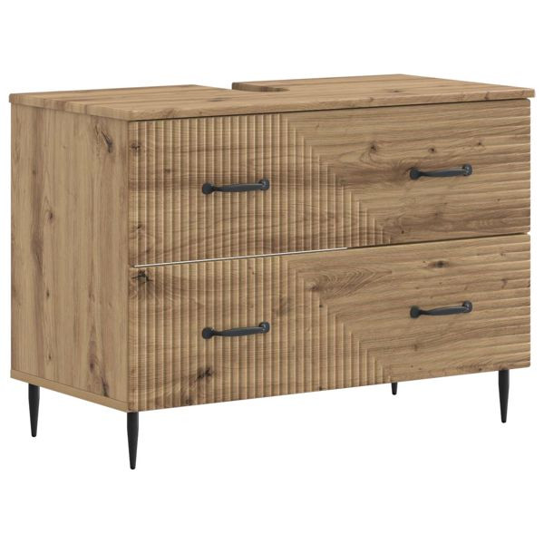 vidaXL 2-teiliges Badezimmer Schrank Set HAARLEM Artisan-Eiche, 3417539