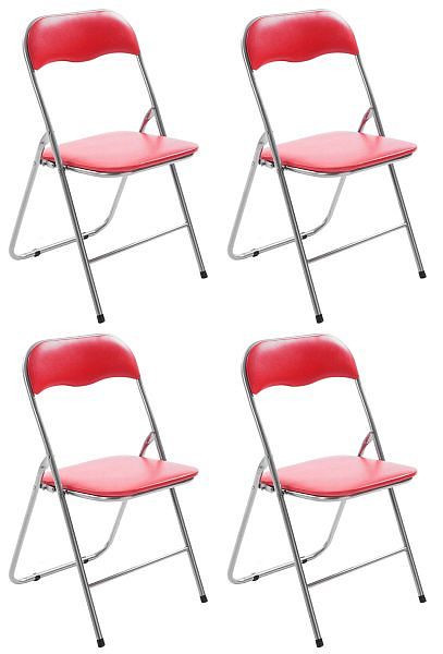 CLP Klappstuhl Felix, rot/silber, VE: 4 Stück, 317960