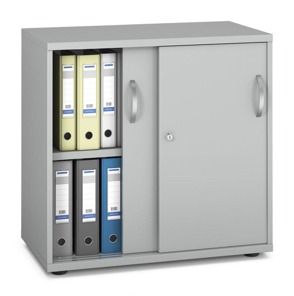 Deskin Schiebetürenschrank MULTI M pro, Dekor: Lichtgrau, BxHxT: 800 x 780 x 420 mm, 250715