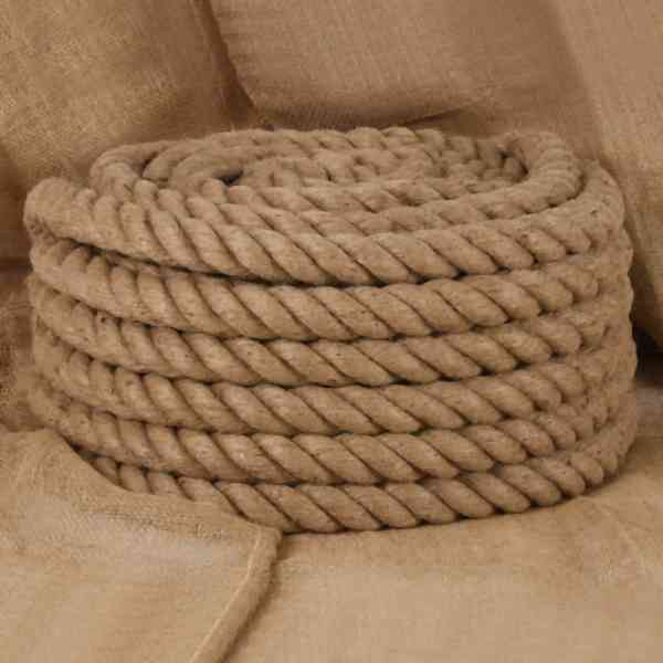 vidaXL Juteseil 5 m Länge 60 mm Stärke, 153780, 8720845762704