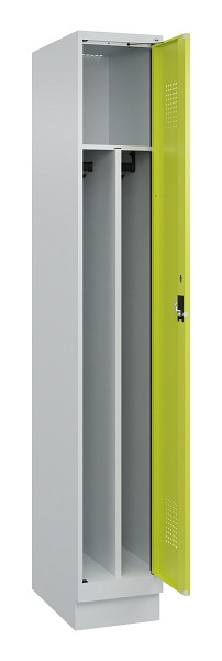 C+P Spind Evolo PLUS, mit Sockel, 1 Abteil, 1950x300x500mm, 7035/0024, Verschluss Zylinderschloss, 049020-10F S10042