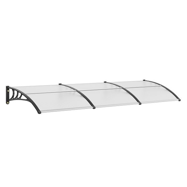 VEVOR Vordach Haustür 965 x 2975 mm Überdachung UF50+ PC-Sonnenschutzfolie + ABS-Halterung + Aluminium-Verbinder UV-beständig, MCZYPYCB40120GZJNV0