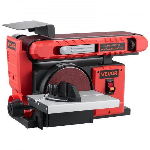 VEVOR Band-Tellerschleifer 400W, 152,4mm Tellerschleifer & 101,6x914,4mm Bandschleifer, 0-45° Tisch & Staubanschluss, DPSGJZHYPHBX7MQ9F001V2