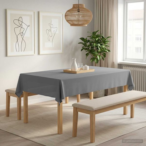 vidaXL Tischdecke 5 stk. Rechteckig Hellgrau 140 x 260 cm Polyester, 42040241