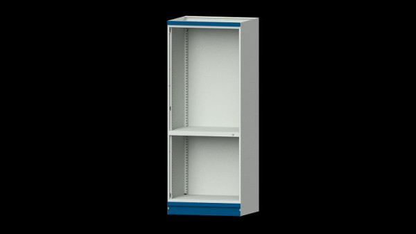 ANKE Werkbänke Basisschrank modulares Schranksystem, Modell 101, 865 x 720 x 2200 mm, Leergehäuse offen, RAL 7035/5010, 631.102