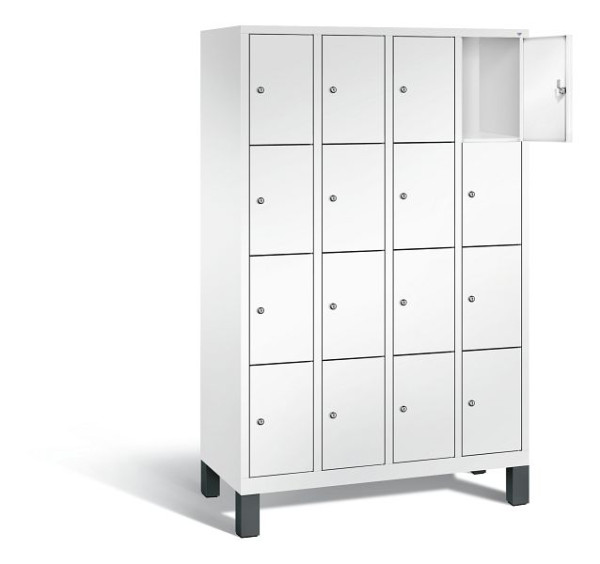 C+P Schließfachschrank Evolo, H1850xB1190xT500mm, Farbe: Verkehrsweiß, 48010-404 S10133