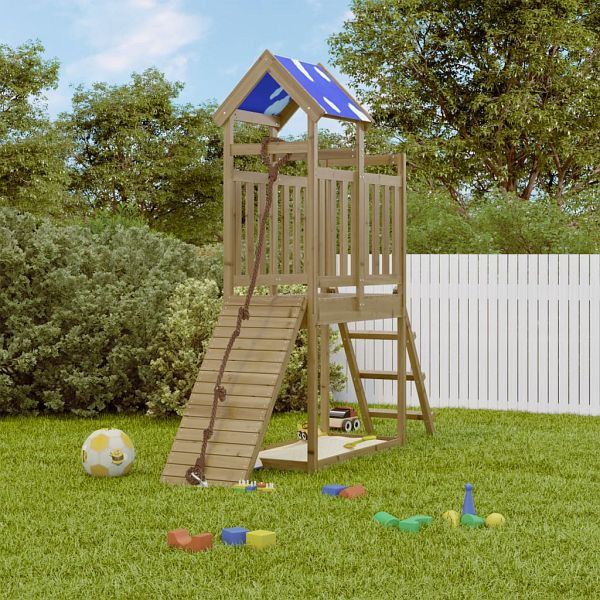 vidaXL Spielturm Imprägniertes Kiefernholz, Material: Kesseldruckimprägniertes Kiefernholz, 3279069