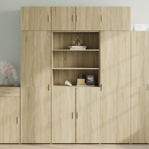 vidaXL Hochschrank Sonoma-Eiche 80x42,5x225 cm Holzwerkstoff, 3281345