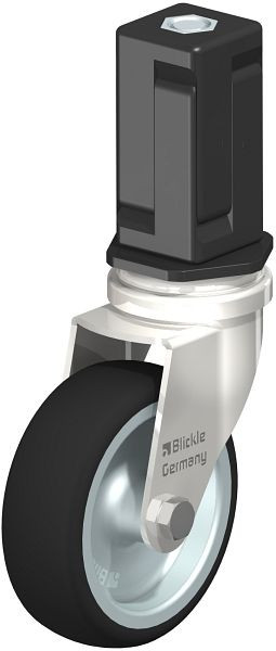 Blickle LRXA-PATH 75G-EXV05 Edelstahl-Apparate-Lenkrolle mit Expander, Thermoplastisches Polyurethan, Grau, 853364