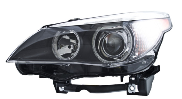 HELLA Halogen/LED/Bi-Xenon-Hauptscheinwerfer - für u.a. BMW 5 (E60) - für Rechtsverkehr - links, 1EL 160 291-011