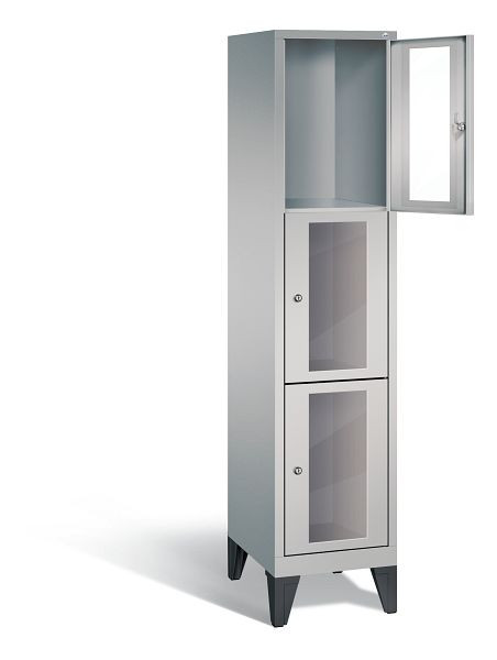 C+P Schließfachschrank Classic, H1850xB420xT500mm, Farbe: Weißaluminium, 8010A123 S10012
