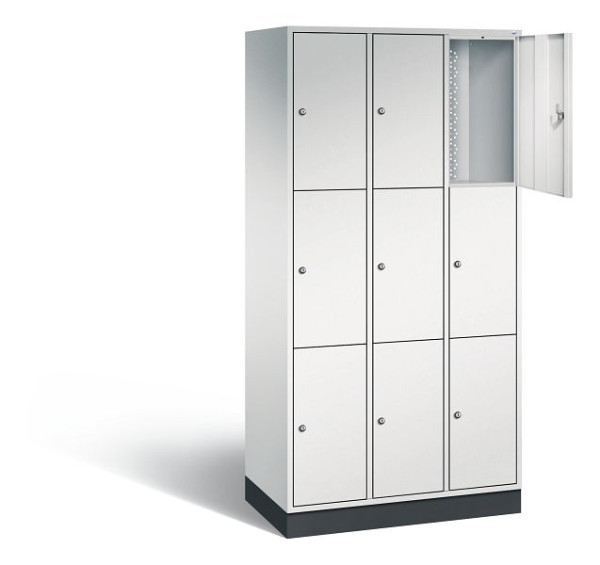 C+P Schließfachschrank Intro, H1950xB920xT490mm, Farbe: Lichtgrau, 8370-301 S10001