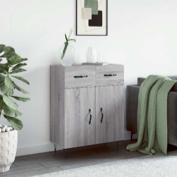 vidaXL Sideboard Grau Sonoma 69,5x34x90 cm Holzwerkstoff, 827978