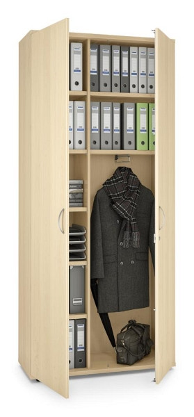 Deskin Garderobenschrank MULTI M pro, Dekor: Ahorndekor, BxHxT: 1000 x 2250 x 420 mm, 250401