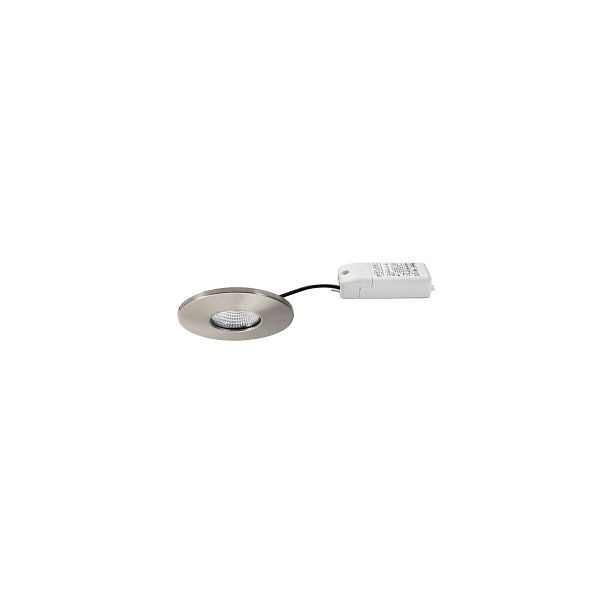 Brumberg LED-Einbaustrahler 4,5W 2700-4000K 510lm Konverter Nickel 1LED Alu IP20 hochglänzend, rund, 144596