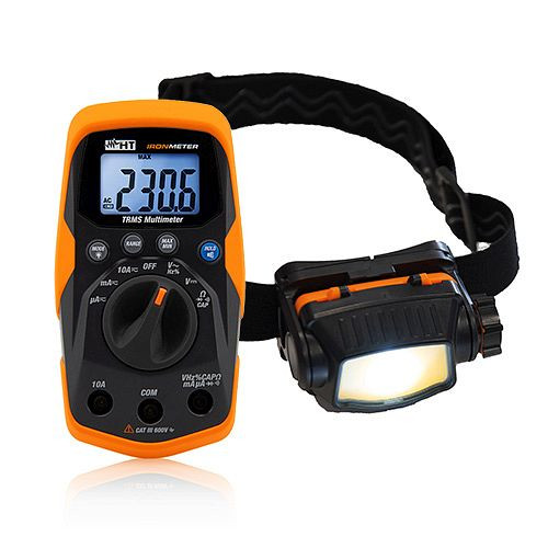 HT Instruments Extrem schlag- und bruchfestes Allround-Multimeter inkl. HEAD LED-Stirnlampe, 1010246