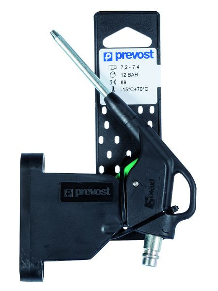 Prevost prevo S1 Blaspistole mit Wandhalterung Bg Fix+Ps1, Düse: Verbundwerkstoff OSHA, grün, FEBG 07OSHP